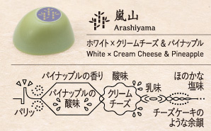 嵐山 Arashiyama ホワイト × クリームチーズ ＆ パイナップル White × Cream Cheese ＆ Pineapple