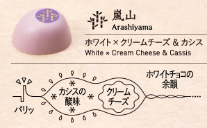 嵐山 Arashiyama ホワイト × クリームチーズ ＆ カシス White × Cream Cheese ＆ Cassis