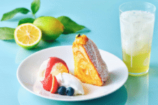 京檸檬スカッシュとオレンジケーキのセット